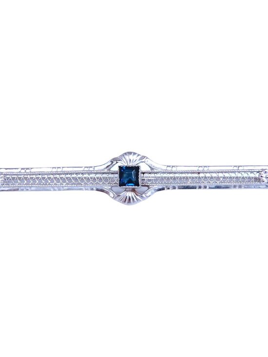 Jewelry - Renaissance Revival Vintage Sapphire pin 10kt 12535*